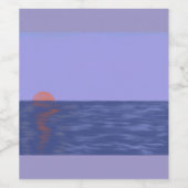 Ozean-Sonnenuntergangs-Weinetikett Weinetikett (Einzelnes Label)