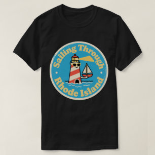 Ozean-Staat-Charm_ Leuchtturm von Rhode Island im T-Shirt