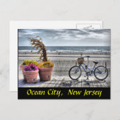 Ozean-Stadt, New-Jersey Postkarte (Vorne/Hinten)