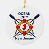 Ozean-Stadt NJ Keramik Ornament (Vorne)