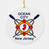 Ozean-Stadt NJ Keramik Ornament (Hinten)