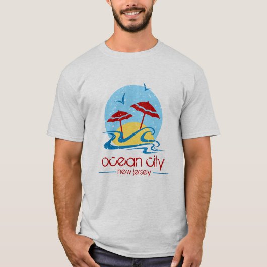 Ozean-Stadt, NJ T - Shirt (Vorderseite)