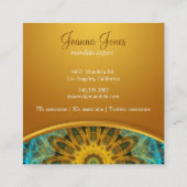 Ozean-Stern-Mandala Quadratische Visitenkarte (Rückseite)