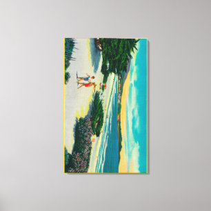 Ozean-Strand bei Carmel, CACarmel, CA Leinwanddruck