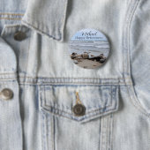 Ozean Strand Foto Sonderbotschaft und Name Button (Beispiel)