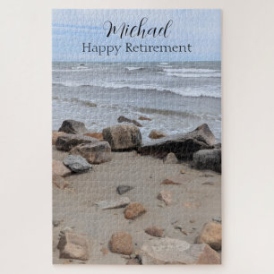 Ozean Strand Foto Sonderbotschaft und Name Puzzle