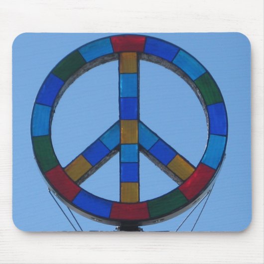 Ozean-Strand-Friedenszeichen Mousepad (Vorne)