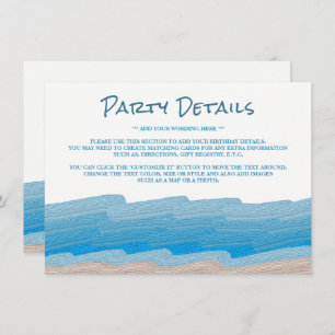 Ozean-Strand-Geburtstags-Party-Sonderkommando Einladung