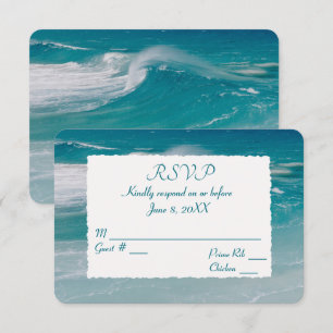 Ozean-Strand-Hochzeit RSVP Einladung