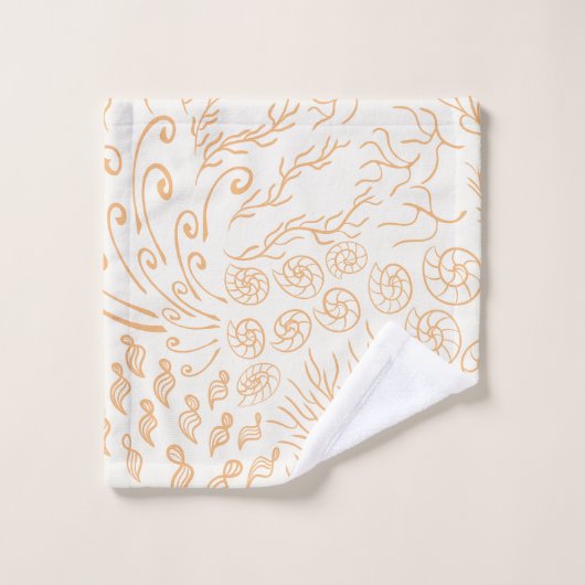 Ozean | Strand | Korallen Badhandtuch Set (Waschlappen)