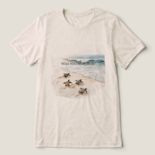 Ozean Strand Küste Meeresschildkröten Tri-Blend Shirt