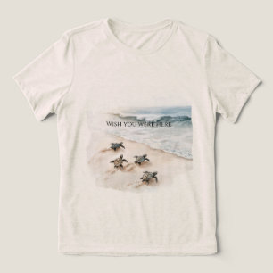 Ozean Strand Küste Meeresschildkröten Tri-Blend Shirt