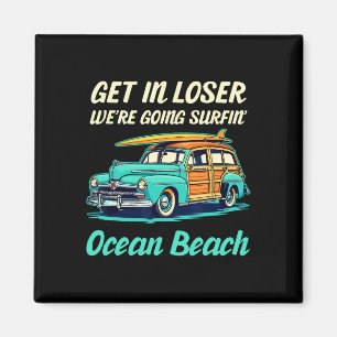 Ozean Strand San Diego Surfmädchen Frauen Männer V Magnet