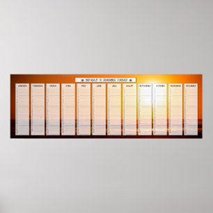 Ozean Strand Sonnenaufgang Geburtstagskalender Poster