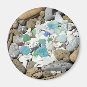 Ozean Strand Steingarten Magnete Meer Glas Muschel Magnet