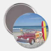 Ozean/Strand/Surfen/Woodie Magnet (Vorderseite/Rückseite)