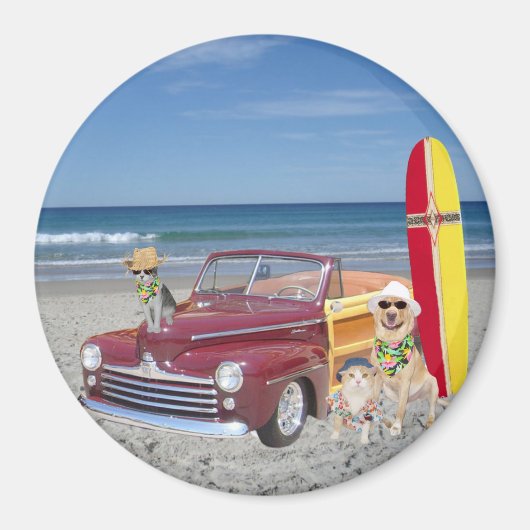 Ozean/Strand/Surfen/Woodie Magnet (Vorne)