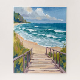 Ozean-Strandpromenade | Küstenwellen Puzzle