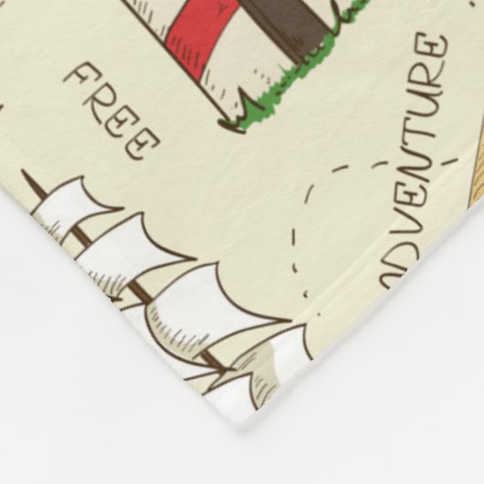 Ozean-Szene Fleecedecke (Ecke)