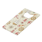 Ozean-Szene Geldkarten Flaschenöffner (Vorderseite Schrägansicht)