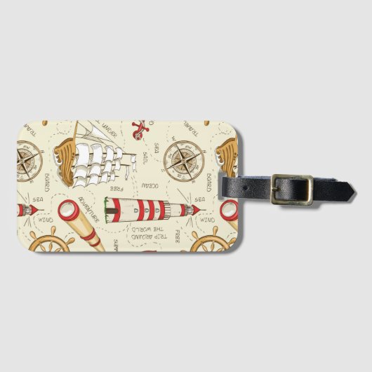 Ozean-Szene Gepäckanhänger (Vorderseite (Horizontal))