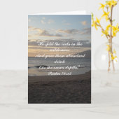 Ozean-Szene mit inspirierend Vers Karte (Gelbe Blume)