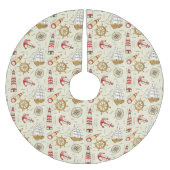 Ozean-Szene Polyester Weihnachtsbaumdecke (Vorderseite)