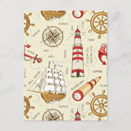 Ozean-Szene Postkarte (Vorderseite)