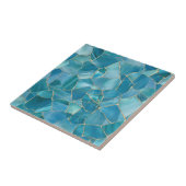 Ozean-Teal-Achat-Gold-Mosaik Fliese (Seite)