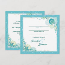 Ozean-Themen-Hochzeitseinladung
