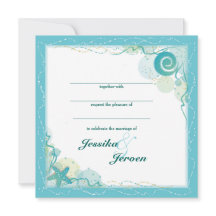 Ozean-Themen-Hochzeitseinladung