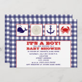 Ozean-themenorientierte Einladung (Vorne/Hinten)