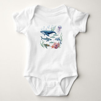 Ozean-Tiere Baby, Sommer-Meeresleben Baby Strampler