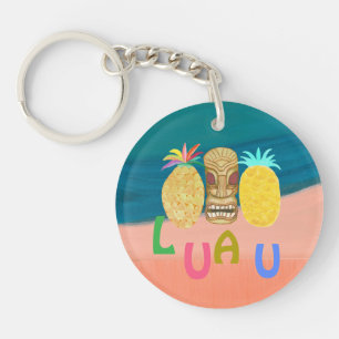 Ozean Tiki Ananas Luau Schlüsselanhänger