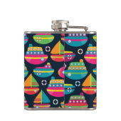 Ozean-Transport-Muster Flachmann (Rückseite)