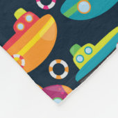 Ozean-Transport-Muster Fleecedecke (Ecke)