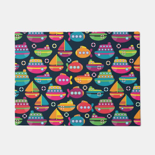 Ozean-Transport-Muster Fußmatte (Vorderseite)