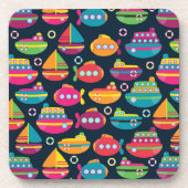 Ozean-Transport-Muster Getränkeuntersetzer (Vorderseite)