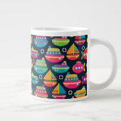 Ozean-Transport-Muster Jumbo-Tasse (Rechts)