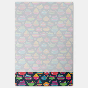 Ozean-Transport-Muster Post-it Klebezettel