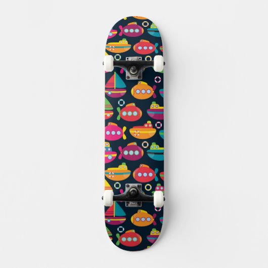 Ozean-Transport-Muster Skateboard (Vorderseite)