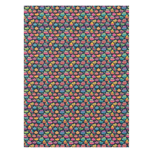 Ozean-Transport-Muster Tischdecke (Vorderseite)