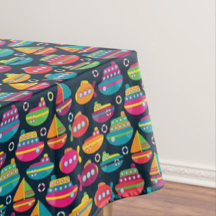 Ozean-Transport-Muster Tischdecke