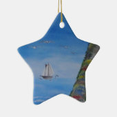Ozean träumt Quadrat Keramik Ornament (Rechts)