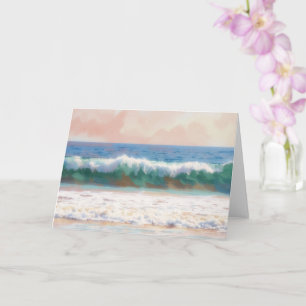Ozean-Tropische-Kunst-Strand-Notizkarte Karte