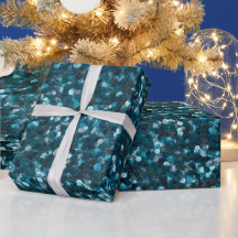 Ozean Türkis Schimmer Blau Glitter Muster