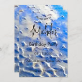 Ozean und Himmel blau Einladung (Vorne/Hinten)