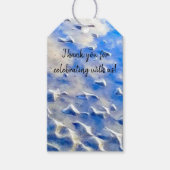 Ozean und Himmelblau Geschenkanhänger (Vorderseite)