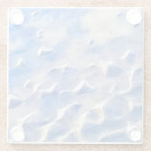 Ozean und Himmelblau Glasuntersetzer (Rückseite)