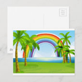 Ozean und Regenbogen Postkarte (Vorne/Hinten)